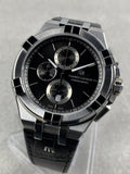 Maurice Lacroix Aikon Chronograph Black Dial Black Leather Strap Watch for Men - AI1018-SS001-330-1 Authentic Buy Shop Now