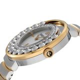 Swarovski Lovely Crystals Mother of Pearl Dial Two Tone Steel Strap Watch for Women - 1187022 Authentic Buy Shop Now