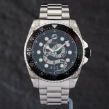 Gucci Dive Snake Black Dial Silver Steel Strap Watch For Men - YA136218 Authentic Buy Shop Now