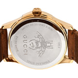 Gucci G Timeless Quartz Green & Red Dial Brown Leather Strap Watch For Men - YA126451 Authentic Buy Shop Now