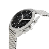 Tissot PR 100 Chronograph Black Dial Silver Mesh Bracelet Watch For Men - T101.417.11.051.01 Authentic Buy Shop Now
