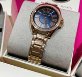 Michael Kors Kacie Three Hand Black Dial Rose Gold Steel Strap Watch for Women - MK6930 Authentic Buy Shop Now