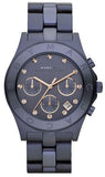 Marc Jacobs Blade Chronograph Blue Dial Blue Steel Strap Watch for Women - MBM8581 Authentic Buy Shop Now