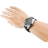 Tommy Hilfiger Deacan Grey Dial Black Leather Strap Watch for Men - 1791548 Authentic Buy Shop Now