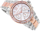 Michael Kors Everest Chronograph White Dial Two Tone Steel Strap Watch For Women - MK7214 Authentic Buy Shop Now