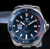 Tag Heuer Aquaracer Henrik Lundqvist Special Edition Blue Dial Silver Steel Strap Watch for Men - WAY101J.BA0746 Authentic Buy Shop Now