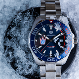 Tag Heuer Aquaracer Henrik Lundqvist Special Edition Blue Dial Silver Steel Strap Watch for Men - WAY101J.BA0746 Authentic Buy Shop Now