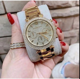 Michael Kors Parker Gold Dial Gold Steel Strap Watch for Women - MK5856 Authentic Buy Shop Now