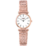 Longines La Grande Classique White Dial Rose Gold Mesh Bracelet Watch for Women - L4.209.1.91.8 Authentic Buy Shop Now