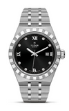 Tudor Royal Automatic Diamonds Black Dial Silver Steel Strap Watch for Men - M28600-0004 Authentic Buy Shop Now