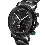 Gucci G Chrono Black Dial Black Steel Strap Watch For Men - YA101331 Authentic Buy Shop Now