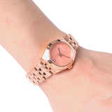 Marc Jacobs Peeker Pink Dial Rose Gold Stainless Steel Strap Watch for Women - MBM3377 Authentic Buy Shop Now