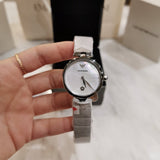 Emporio Armani Mother of Pearl Dial Silver Steel Strap Watch For Women - AR11235 Authentic Buy Shop Now
