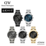 Daniel Wellington Iconic Link Chronograph Grey Dial Grey Steel Strap Watch for Men - DW00100643