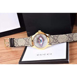 Gucci G Timeless Eye Beige Dial Beige Leather Strap Watch For Men - YA1264022 Authentic Buy Shop Now