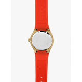 Guess Jet Setter Golden Dial Orange Rubber Watch For Women - W0564L2 Authentic Buy Shop Now
