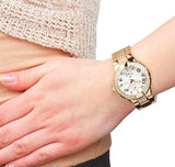 Guess Mini Prism Diamonds White Dial Gold Steel Strap Watch for Women - W15072L1 Authentic Buy Shop Now