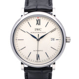 IWC Portofino Automatic White Dial Black Leather Strap Watch for Men - IW356501 Authentic Buy Shop Now