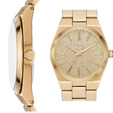 Michael Kors Channing Quartz Gold Dial Gold Steel Strap Watch For Women - MK6623 Authentic Buy Shop Now