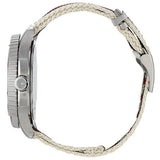Gucci G Timeless Quartz White Dial Two Tone Nylon Strap Watch for Men - YA126239 Authentic Buy Shop Now
