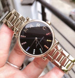 Marc Jacobs Roxy Black Dial Rose Gold Steel Strap Watch for Women - MJ3569 Authentic Buy Shop Now