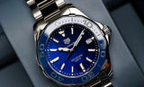 Tag Heuer Aquaracer Blue Dial Silver Steel Strap Watch for Women - WAY131S.BA0748 Authentic Buy Shop Now