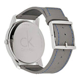 Calvin Klein City Silver Dial Grey Leather Strap Watch for Men - K2G211Q4 Authentic Buy Shop Now