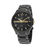 Armani Exchange Hampton Chronograph Black Dial Black Steel Strap Watch For Men - AX2121 Authentic Buy Shop Now