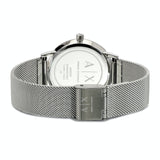 Armani Exchange Cayde Chronograph Black Dial Silver Mesh Strap Watch For Men - AX2714 Authentic Buy Shop Now