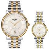 Tissot T Classic Carson Premium White Dial Two Tone Steel Strap Watch for Women - T122.207.22.031.00 Authentic Buy Shop Now