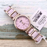 Coach Tristent Purple Dial Two Tone Steel Strap Watch for Women - 14502461 Authentic Buy Shop Now