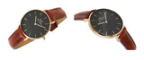 Daniel Wellington Classic Petite Bristol Black Dial Brown Leather Strap Watch For Women - DW00100165 Authentic Buy Shop Now