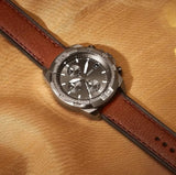 Fossil Bronson Chronograph Grey Dial Brown Leather Strap Watch for Men - FS5855 Authentic Buy Shop Now