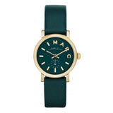 Marc Jacobs Baker Mini Green Dial Green Leather Strap Watch for Women - MBM1272 Authentic Buy Shop Now