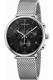 Calvin Klein High Noon Chronograph Black Dial Silver Mesh Bracelet Watch for Men - K8M27121 Authentic Buy Shop Now
