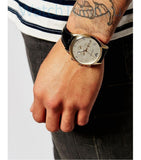Emporio Armani Classic Chronograph White Dial Black Leather Strap Watch For Men - AR1892 Authentic Buy Shop Now