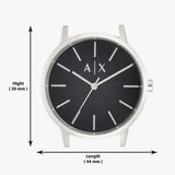 Armani Exchange Cayde Analog Black Dial Silver Steel Strap Watch For Men - AX2700 Authentic Buy Shop Now