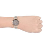 Emporio Armani Gianni T Bar Pink Dial Two Tone Steel Strap Watch For Women - AR11223 Authentic Buy Shop Now
