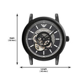 Emporio Armani Meccanico Automatic Black Dial Black Steel Strap Watch For Men - AR60010 Authentic Buy Shop Now
