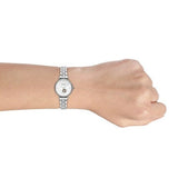 Emporio Armani Gianni T-Bar Automatic Silver Dial Silver Steel Strap Watch For Women - AR60022 Authentic Buy Shop Now