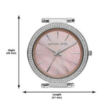 Michael Kors Darci Analog Pink Dial Silver Mesh Bracelet Watch For Women - MK4518 Authentic Buy Shop Now