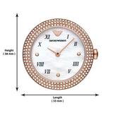 Emporio Armani Rosa Quartz Mother Of Pearl White Dial Black Leather Strap Watch For Women - AR11356 Authentic Buy Shop Now
