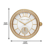 Michael Kors Abbey Three-Hand Analog White Dial Gold Steel Strap Watch for Women - MK4615 Authentic Buy Shop Now