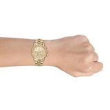 Michael Kors Ritz Chronograph Gold Dial Gold Steel Strap Watch For Women - MK6937 Authentic Buy Shop Now