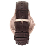 Emporio Armani Meccanico Automatic Silver Dial Brown Leather Strap Watch For Men - AR60039 Authentic Buy Shop Now