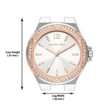 Michael Kors Lennox Three Hand Quartz Silver Dial Two Tone Steel Strap Watch For Women - MK6989 Authentic Buy Shop Now