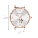 Emporio Armani Meccanico Automatic Silver Dial Burgundy Leather Strap Watch For Women - AR60044 Authentic Buy Shop Now