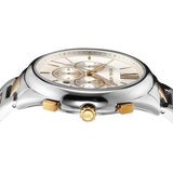 Michael Kors Janelle Chronograph Silver Dial Two Tone Steel Strap Watch For Men - MK8994 Authentic Buy Shop Now