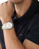 Michael Kors Janelle Chronograph Silver Dial Two Tone Steel Strap Watch For Men - MK8994 Authentic Buy Shop Now