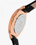 Daniel Wellington Petite Sheffield Black Dial Black Leather Strap Watch For Women - DW00100168 Authentic Buy Shop Now